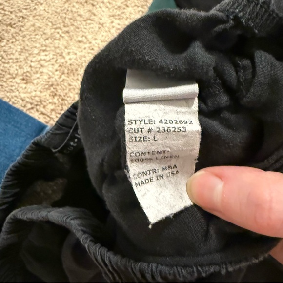 Cut Loose Pull On Linen Lagenlook Minimalist Pants Size Large Pockets - Picture 5 of 5